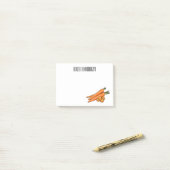 Karrot cartoon illustratie post-it® notes (Op bureau)