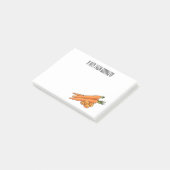 Karrot cartoon illustratie post-it® notes (Schuin)