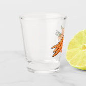 Karrot cartoon illustratie shot glas (Links)