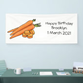 Karrot cartoon illustratie spandoek (Beurs)