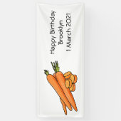 Karrot cartoon illustratie spandoek (Verticaal)