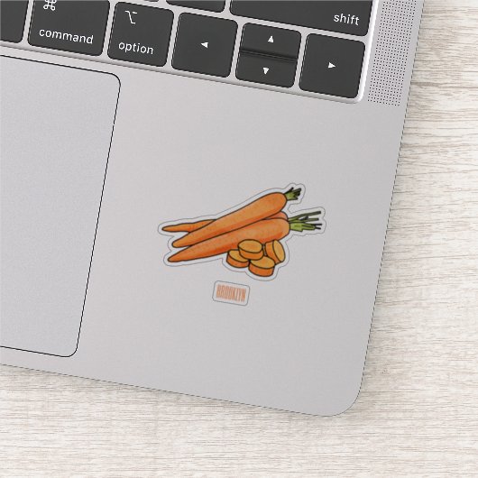 Karrot cartoon illustratie sticker (Detail)