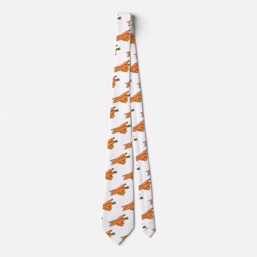 Karrot cartoon illustratie stropdas (Voorkant)