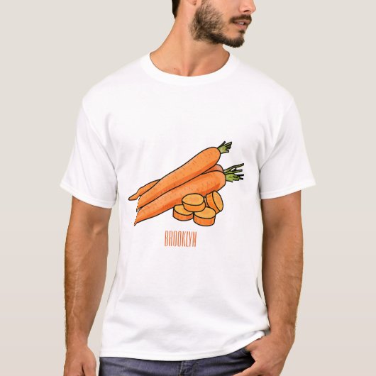 Karrot cartoon illustratie t-shirt (Voorkant)
