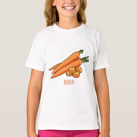 Karrot cartoon illustratie t-shirt (Voorkant)
