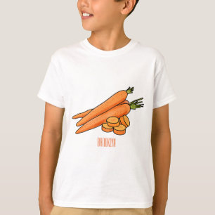 Karrot cartoon illustratie t-shirt