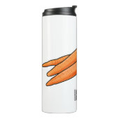 Karrot cartoon illustratie thermosbeker (Gedraaid links)