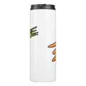 Karrot cartoon illustratie thermosbeker (Achterkant)