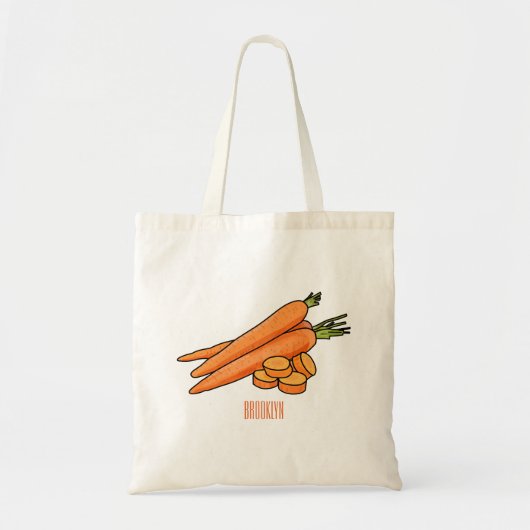 Karrot cartoon illustratie tote bag (Voorkant)