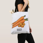 Karrot cartoon illustratie tote bag (Dichtbij)