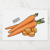 Karrot cartoon illustratie voedselcontainer etiket (Enkel label)