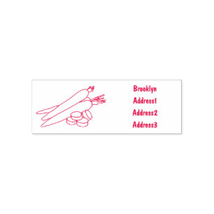 Karrot cartoon illustratie zelfinktende stempel