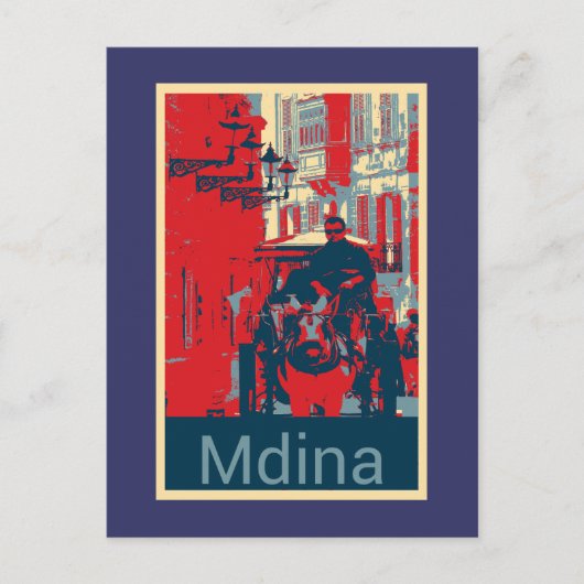 Karrozin in Mdina Briefkaart (Voorkant)