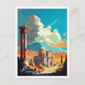 Kars Turkije vintage reisillustratie Briefkaart (Voorkant)