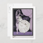 Karsavina, 1914 (pochoir print) 2 briefkaart (Voorkant / Achterkant)