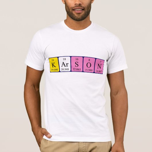 Karson periodiek table name shirt (Voorkant)