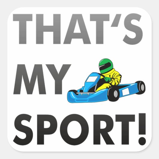 kart / go cart - that's my sport vierkante sticker (Voorkant)