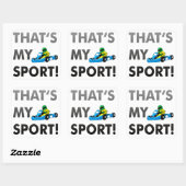 kart / go cart - that's my sport vierkante sticker (Vel)