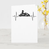 Kart Go-kart Kart Racing Heartbeat Line Gift Kaart (Gele Bloem)