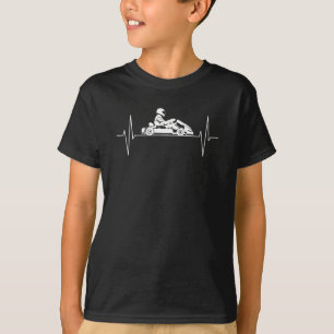 Kart Go-kart Kart Racing Heartbeat Line Gift T-shirt