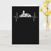 Kart Go-kart Racing Heartbeat Line Gift Kaart (Gele Bloem)