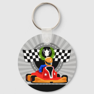 Kart-knop Kenteken verjaardagsgeschenk Sleutelhanger