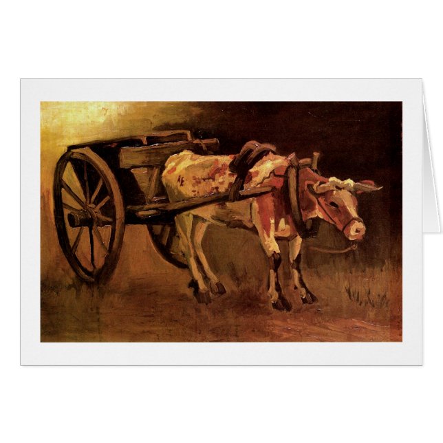 Kart met Red en White Ox, Vincent van Gogh (Voorkant Horizontaal)