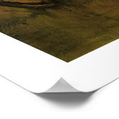 Kart met rode en witte Ox van Van Gogh. Poster (Hoek)