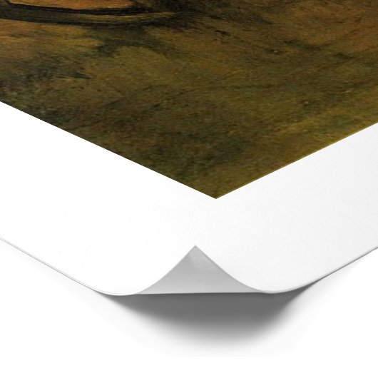 Kart met rode en witte Ox van Van Gogh. Poster (Hoek)