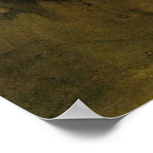 Kart met rode en witte Ox van Van Gogh. Poster (Hoek)