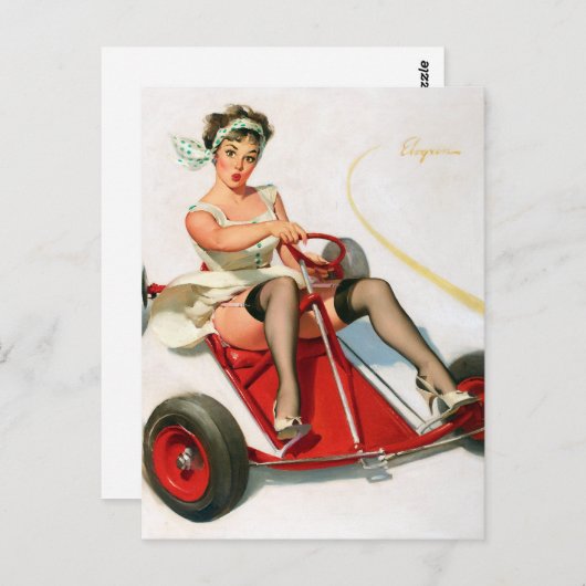 Kart omhoog briefkaart (Voorkant / Achterkant)