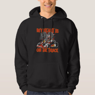 Kart Racen Karting Go Kart Bestuurder Mijn Hart Zi Hoodie