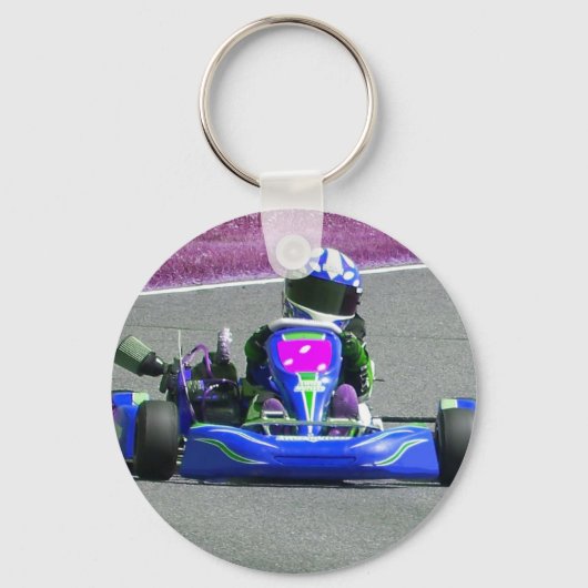 Kart Racer Inverted Color Sleutelhanger (Voorkant)