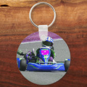 Kart Racer Inverted Color Sleutelhanger (Voorkant)