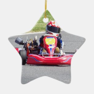 Kart Racer Keramisch Ornament