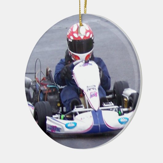 Kart Racer Keramisch Ornament (Links)