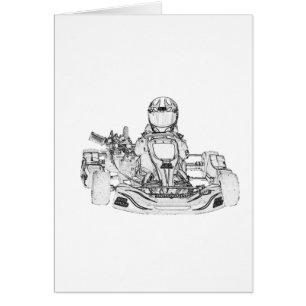Kart Racer Pencil Sketch