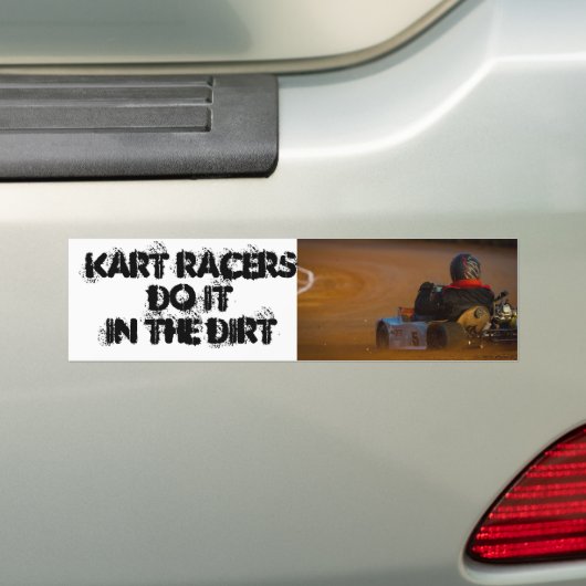 Kart Racing Bumpersticker (Op auto)