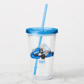 Kart racing cartoon afbeelding acryl drinkbeker (Achterkant)