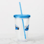 Kart racing cartoon afbeelding acryl drinkbeker (Links)