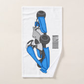 Kart racing cartoon afbeelding bad handdoek (Handdoek)