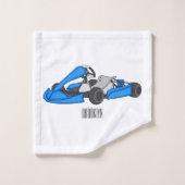 Kart racing cartoon afbeelding bad handdoek (Wasdoekje)