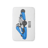 Kart racing cartoon afbeelding badmat (Voorkant Verticaal)