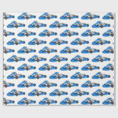 Kart racing cartoon afbeelding cadeaupapier (Vlak)