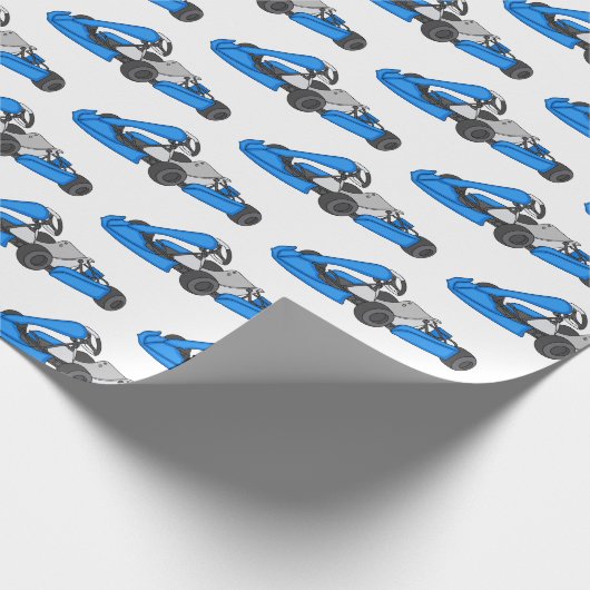 Kart racing cartoon afbeelding cadeaupapier (Hoek)