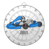 Kart racing cartoon afbeelding dartbord (Voorkant)