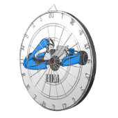 Kart racing cartoon afbeelding dartbord (Voorkant Rechts)