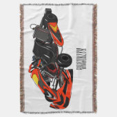 Kart racing cartoon afbeelding deken (Voorkant Verticaal)