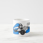 Kart racing cartoon afbeelding espresso kop (Voorkant)