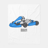 Kart racing cartoon afbeelding fleece deken (Voorkant)